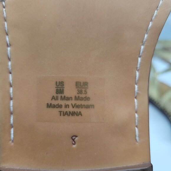 Sam Edelman Tianna Gladiator Sandal Womens 8 Gold Embellished Ankle Strap NEW - Picture 14 of 15